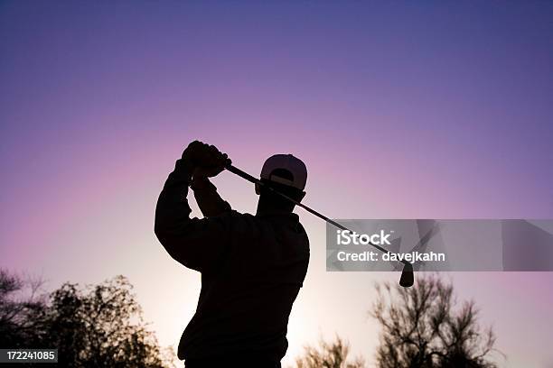 Пакет Услуг Golfer Силуэт — стоковые фотографии и другие картинки Golf Swing - Golf Swing, Высокий контраст, Гольф