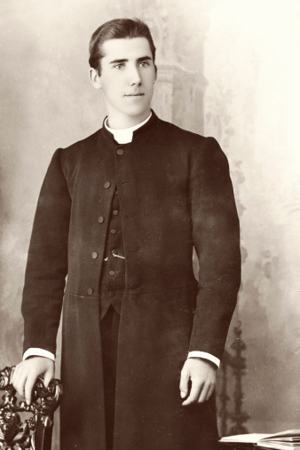 Vintage photograph of a vicar from the victorian era