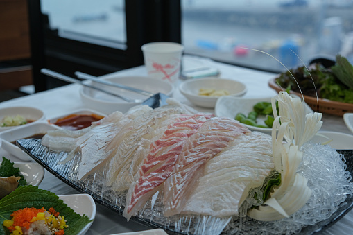 Korean style sashimi