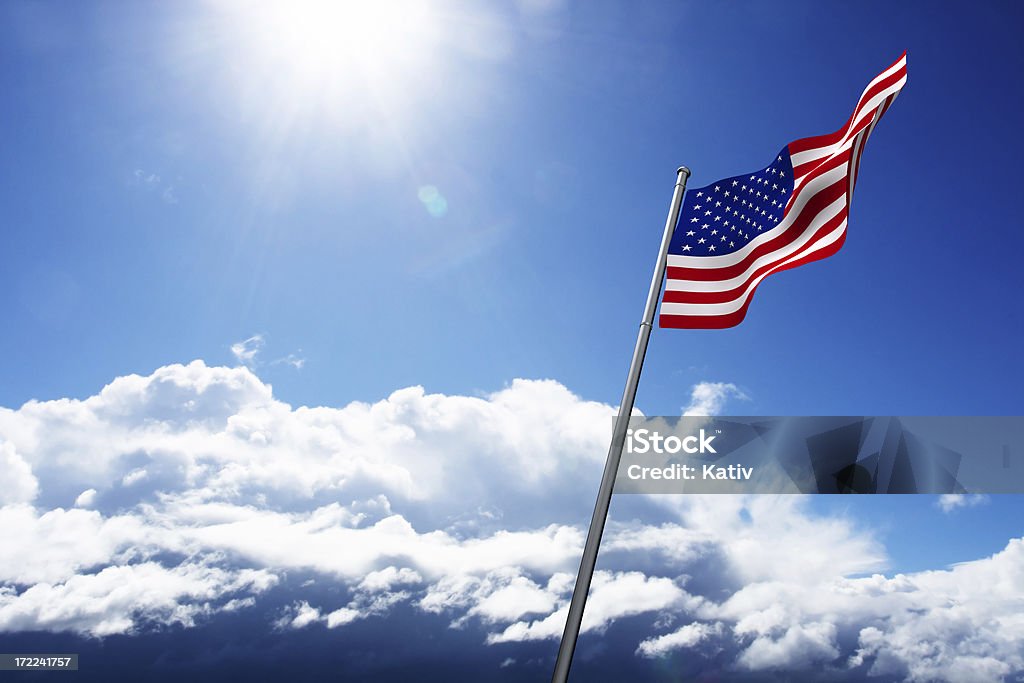 자랑스러운 아메리카 (XXL - 로열티 프리 미국 국기 스톡 사진