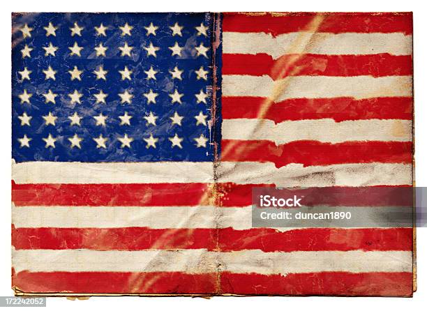 American 48 Stars Flag Stock Illustration - Download Image Now - American Flag, Backgrounds, Grunge Image Technique