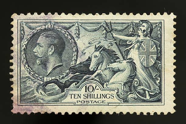 istock Antique english postage stamp 172242232