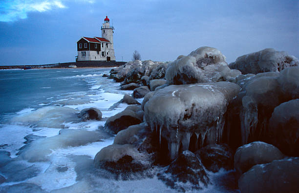 istock The lighthouse of Marken during a cold winter 172242846