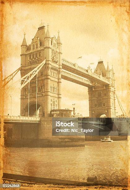 Vintage De Londres Tower Bridge Foto de stock y más banco de imágenes de Anticuado - Anticuado, Belleza, Ciudades capitales