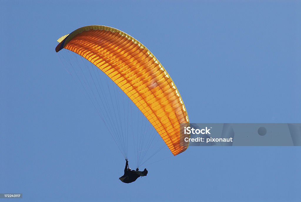 Orange Paraglider Orange paraglider Air Pump Stock Photo