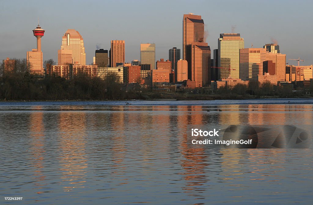 Skyline von Calgary, Alberta, Kanada - Lizenzfrei Außenaufnahme von Gebäuden Stock-Foto