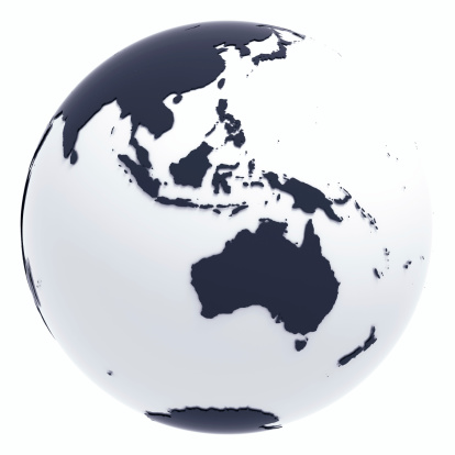 Illustration of a 3d globe.
