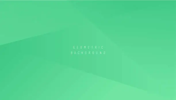 Vector illustration of Mint green geometric design banner.