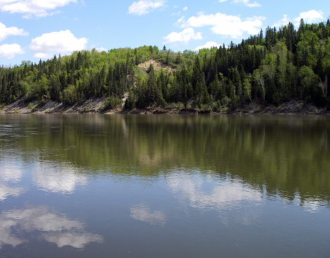 A view across the North Saskatchewan River.