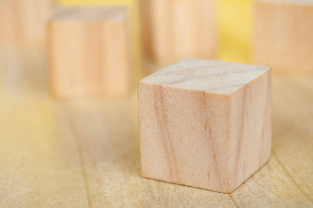 istock Closeup of blank wooden cubes with customizable space for text or ideas. Copy space 1722448737