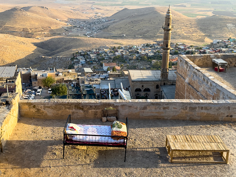 Bed on the terrace in old Mardin