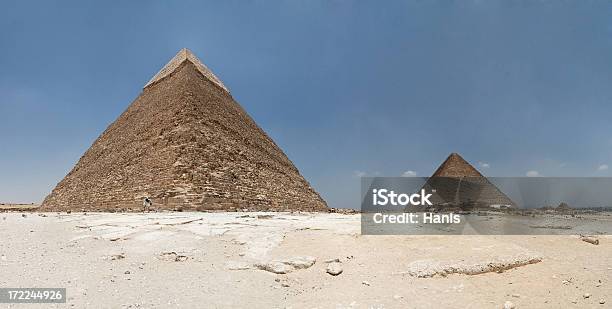 Пирамиды Гизы Panorama — стоковые фотографии и другие картинки Археология - Археология, Большой, Верблюд