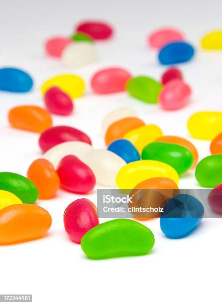 Jelly Bean Ritratto - Fotografie stock e altre immagini di Confetto di gelatina - Confetto di gelatina, Arancione, Bianco