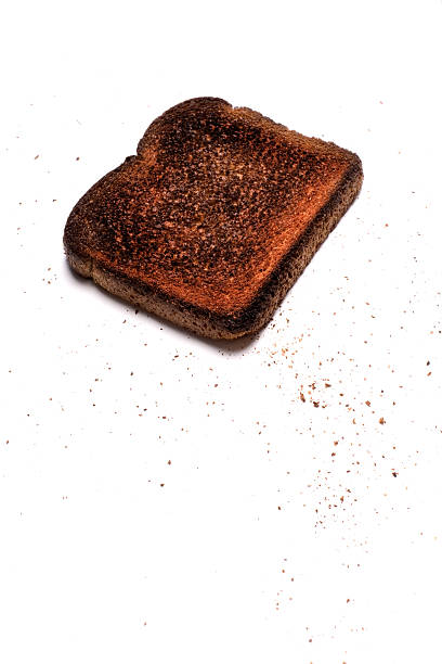 burnt toast stock photo