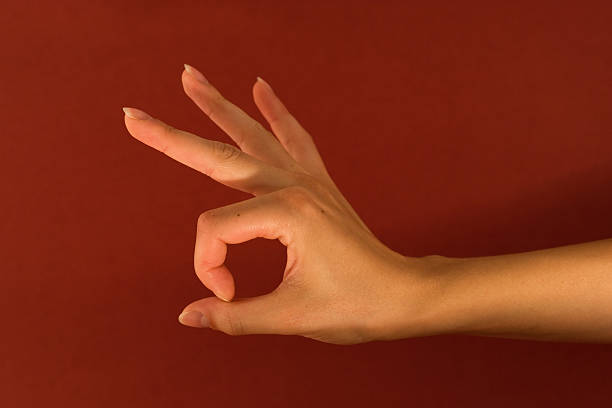 istock woman's hand showing 