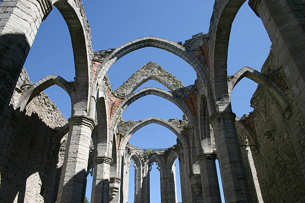 Visby Gothic church ruins 1 stock photo