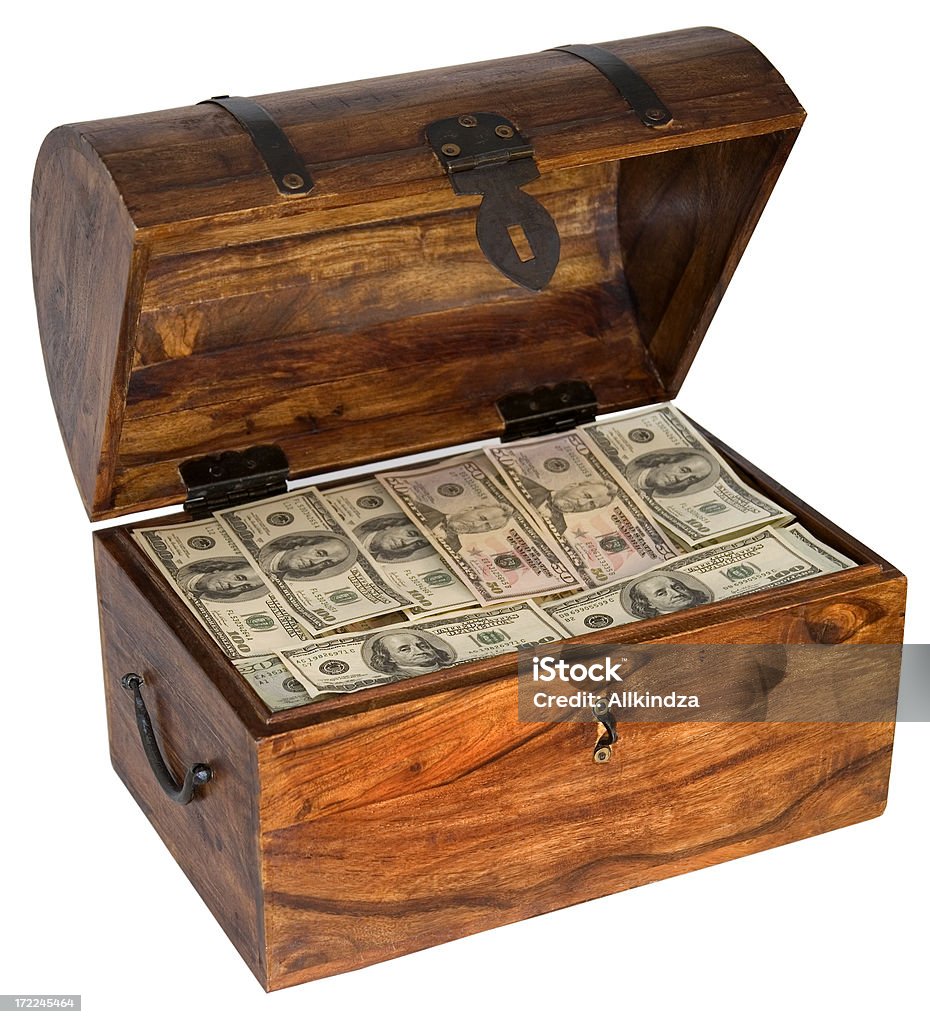 Geld Füllung-box - Lizenzfrei 100-Dollar-Schein Stock-Foto