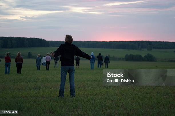 People Waiting For Sunrise Stock Photo - Download Image Now - Agricultural Field, Bagan, Ceremony