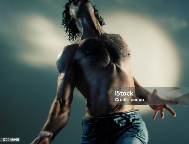 Dramatic Man Back Dramatic Man Series Stock Photo - Download Image Now - Werewolf, Men ...
