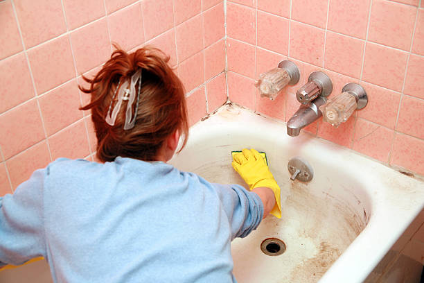 Vasca da bagno sporco - foto stock