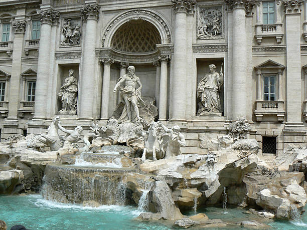 trevi 파운턴 - italy rome neptune roman mythology 뉴스 사진 이미지