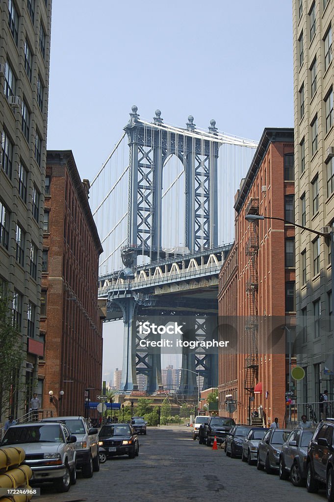Brooklyn Dumbo - Стоковые фото Манхэттенский мост роялти-фри