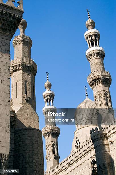 Minarets Of The Alazhar Mosque Cairo Egypt Stock Photo - Download Image Now - Al-azhar Mosque, Ancient, Ancient Civilization