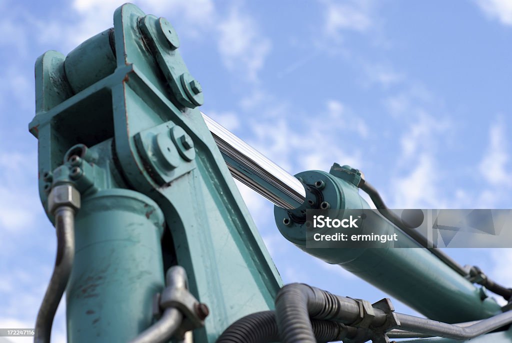 Teil des bulldozer-arm - Lizenzfrei Bagger Stock-Foto