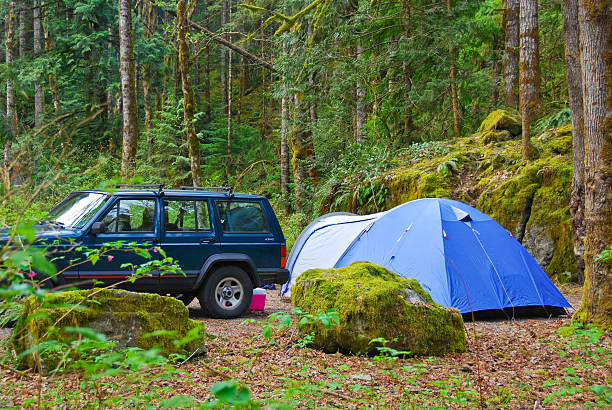 4x4 and Tent stock photo