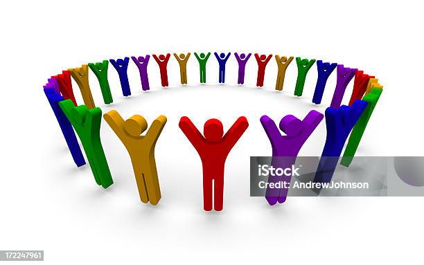 Group Of People Stock Photo - Download Image Now - Adult, Adults Only, Blue