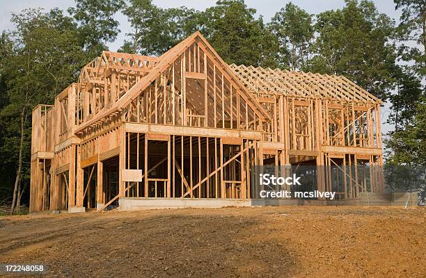 Framing Stock Photo - Download Image Now - Building Exterior, Construction Industry, House