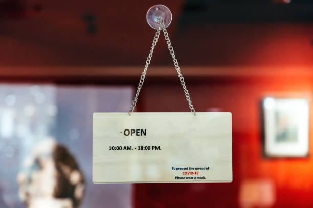 istock A shop door with a sign saying open 1722481378