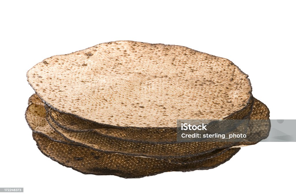 Pile of passover matzas Hand-made matzas traditionally eaten on the Jewish holiday of Passover Passover Stock Photo