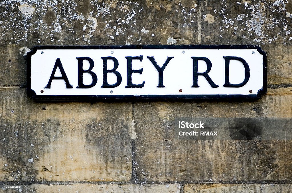 Abbey Road sign English Street sign Abbey Road - London Stock Photo
