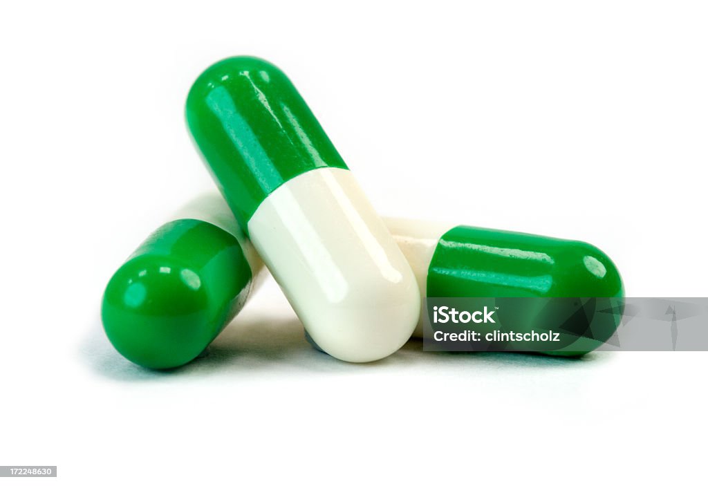 グリーンの薬 - カプセル剤のロイヤリティフリーストックフォト