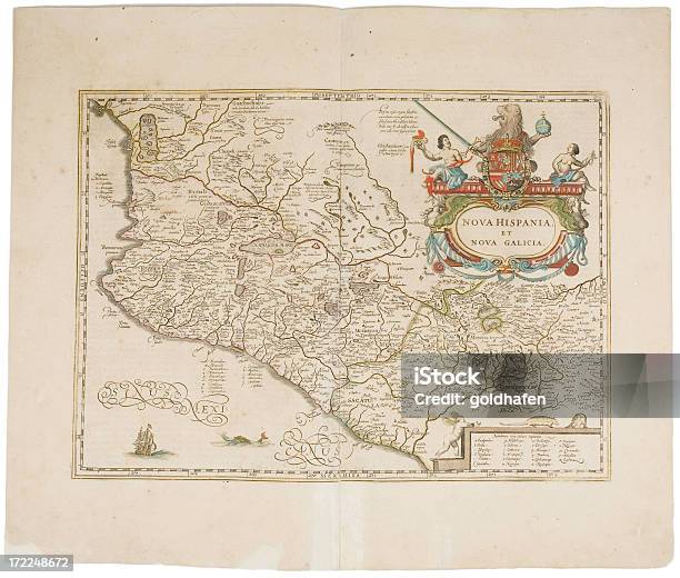 Мексика — стоковая векторная графика и другие изображения на тему Стиль 18 века - Стиль 18 века, Карта, Карта мира