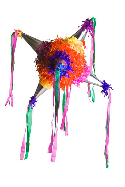 colorato piñata messicano - aciculum foto e immagini stock