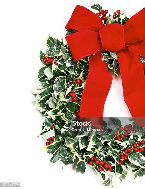 Holly Wreath Stock Photo - Download Image Now - Berry, Celebration Event, Christmas
