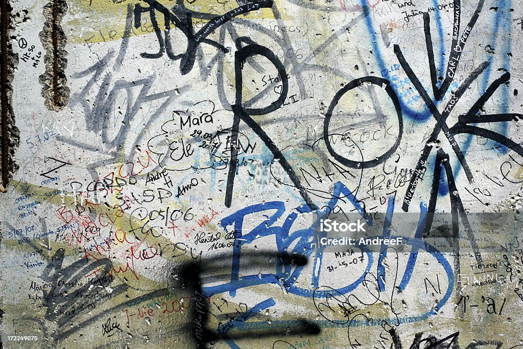 Escrituras do muro de Berlim - Foto de stock de Arquitetura royalty-free
