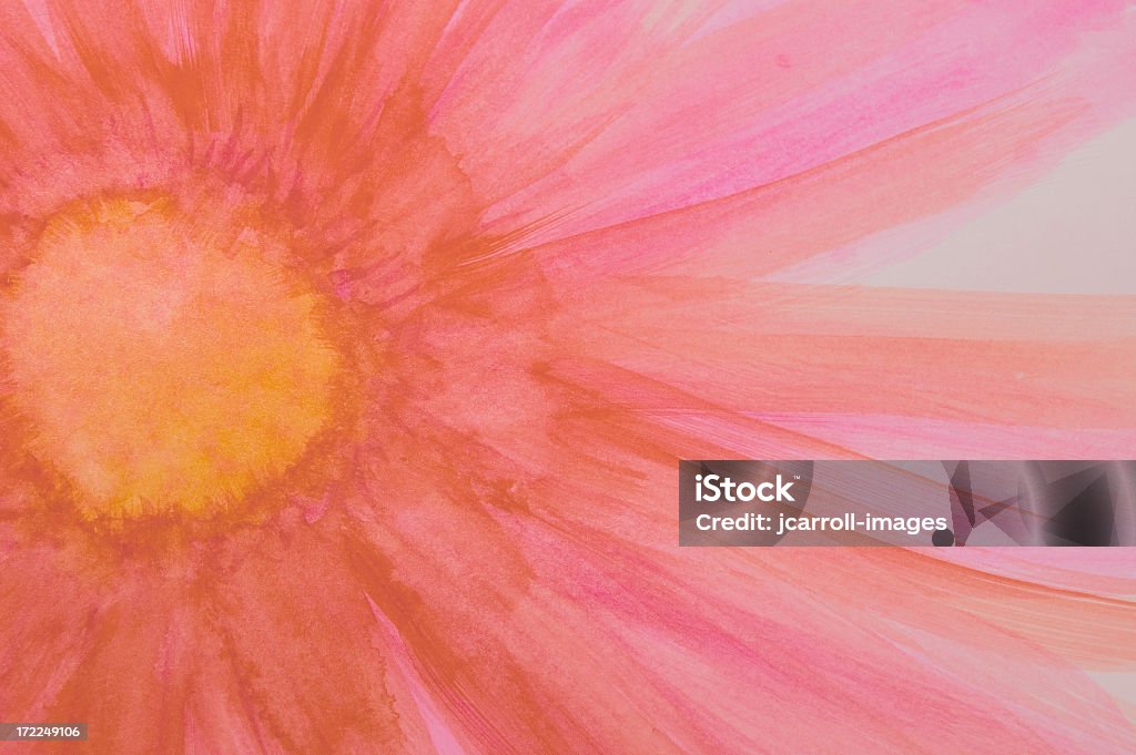 Bright pink Gemaltes daisy - Lizenzfrei Aquarell Stock-Foto