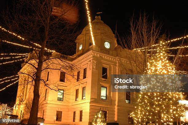 Bloomington Town Hall At Christmas Stock Photo - Download Image Now - Bloomington - Illinois, Bloomington - Indiana, Bloomington - Minnesota