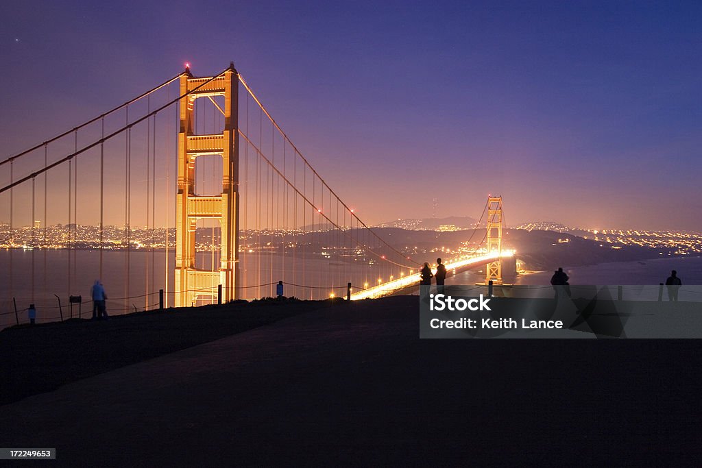 Ponte Golden Gate, à noite - Royalty-free Arquitetura Foto de stock