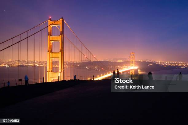 Ponte Golden Gate À Noite - Fotografias de stock e mais imagens de Arquitetura - Arquitetura, Baía de São Francisco, Destino de Viagem