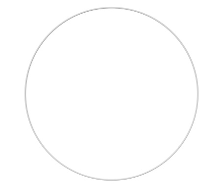 white circle. 3d render illustration isolated on white background.