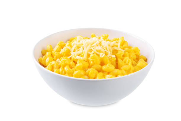 istock Creamy pumpkin mac and cheese in a bowl on a white isolated background 1722503408