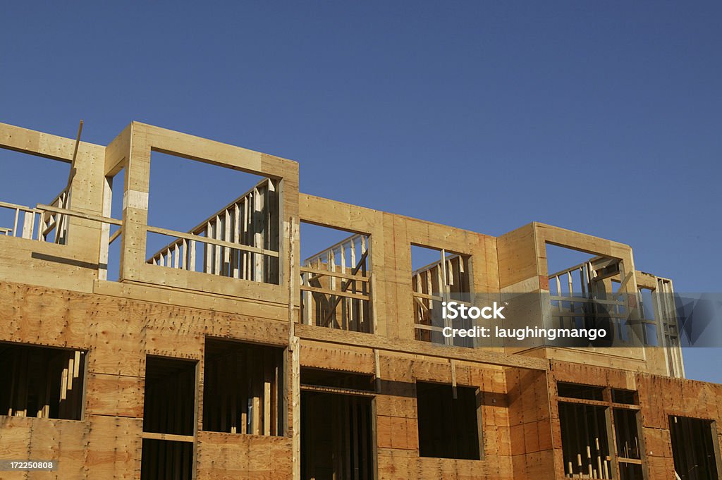 Moldura de madeira de construção Apartamento - Royalty-free Obra Foto de stock