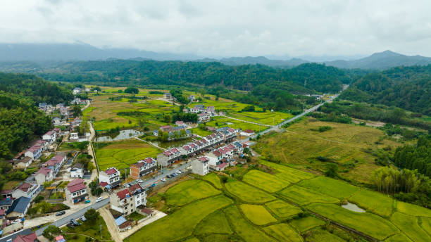Free Stock Photo of Aerial View of a Village in the Mountains ...
