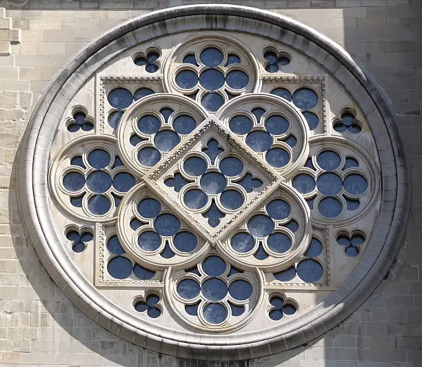 Rose-window of the Cathedral in Lausanne