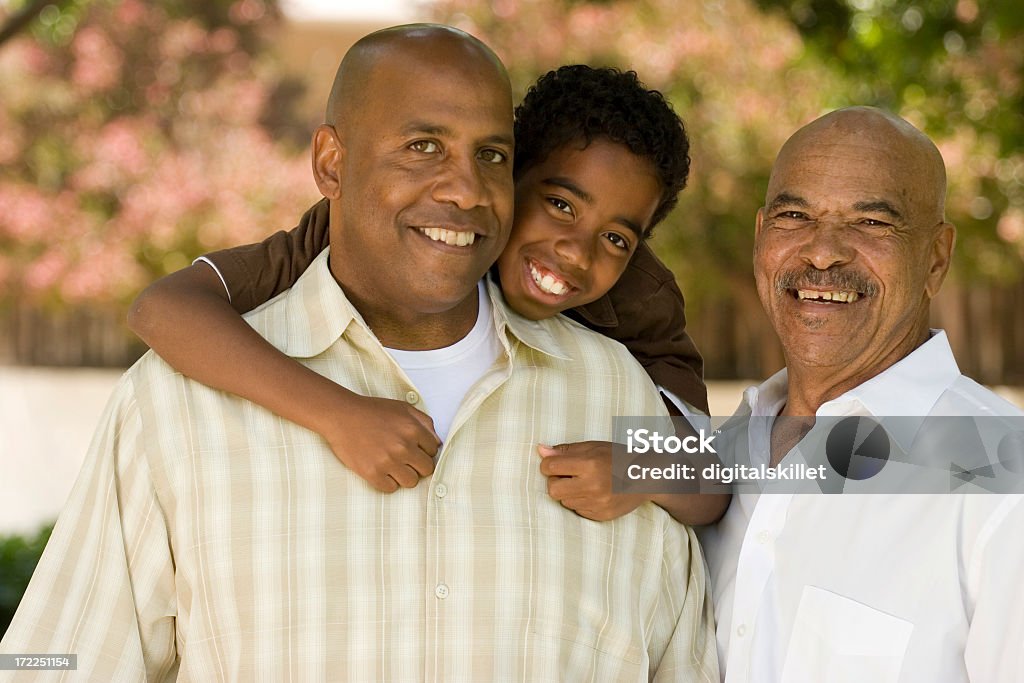 Pai e filho granddad - Royalty-free 70 anos Foto de stock