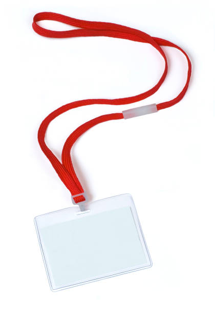 istock Blank Name Tag With Lanyard on White 172251256